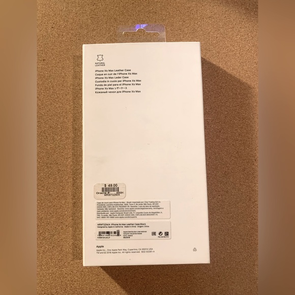 Apple iPhone XS Max Black Leather Case, Open Box - Picture 3 of 4